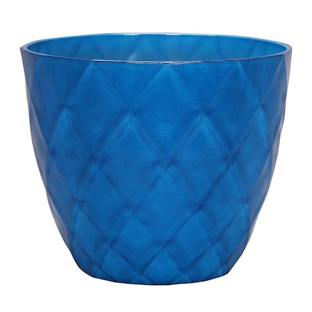 L&G Solutions L&G 13.5 in. H X 16 in. D Polyresin Diamond Planter Blue PVD1916DBI